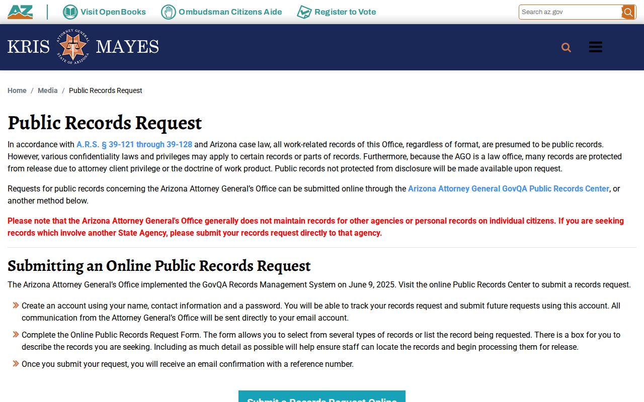 Kingman neighbors Arizona public records request information